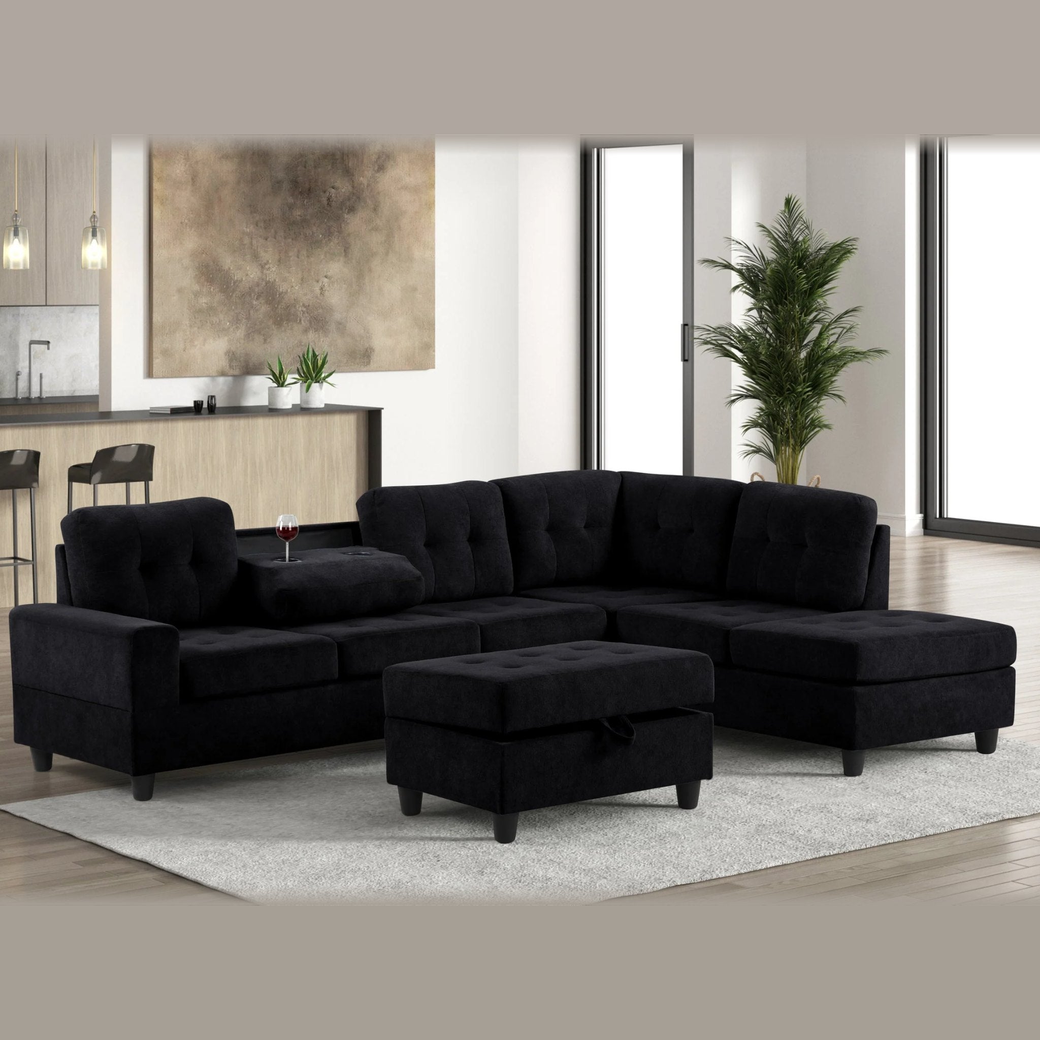 Height Sectional – Black